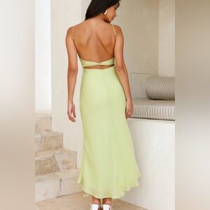 Wedding Guest Green Midi Dress